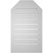 Ekena Millwork Octagonal Top Surface Mount PVC Gable Vent w/ 2"W x 1-1/2"P Brickmould Frame, 18"W x 30"H GVPOT18X3002SF - alternate 3